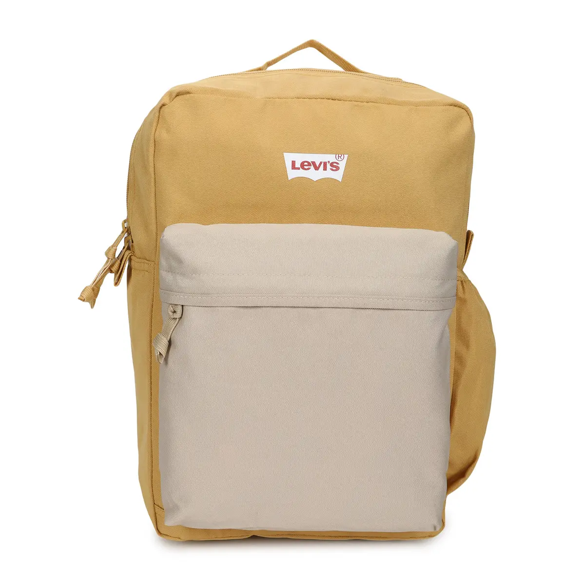 Men's Beige Colorblock Backpack 1