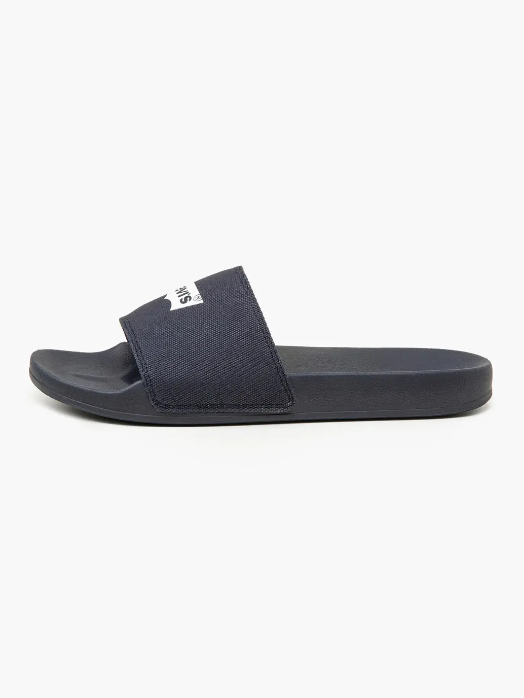 Men's Navy Blue Batwing Logo Slides 1
