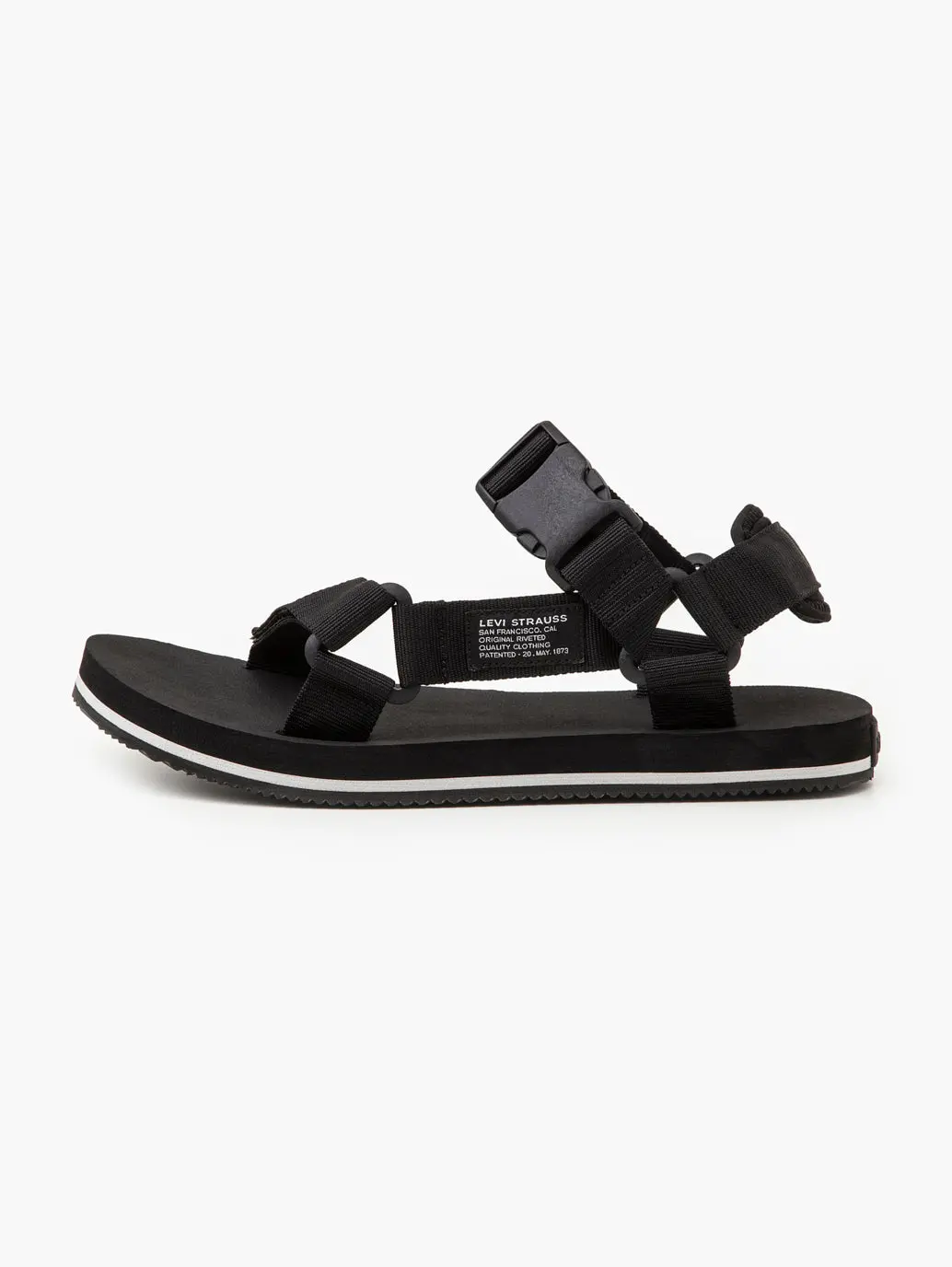 Men's Black Solid Sandals 1