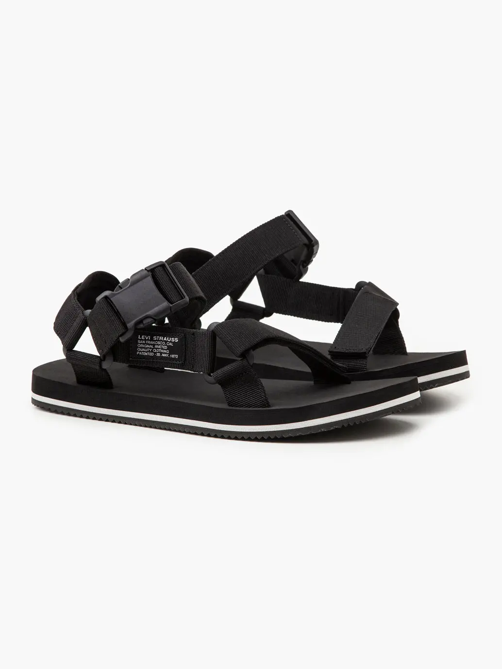 Men's Black Solid Sandals 2