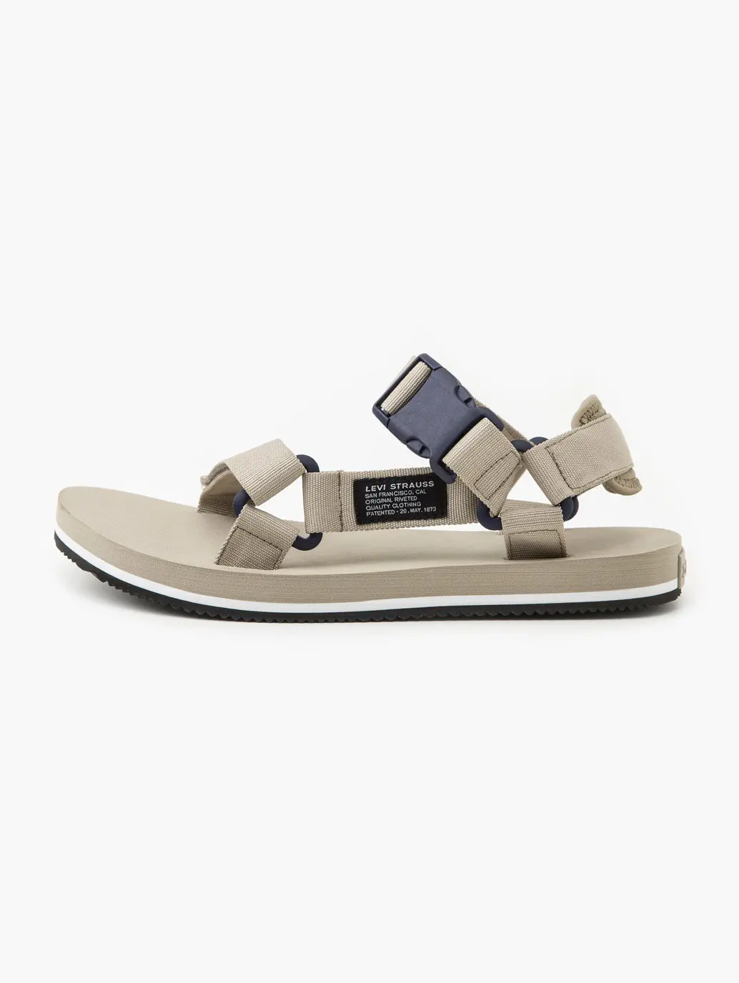 Men's Beige Solid Sandals 1