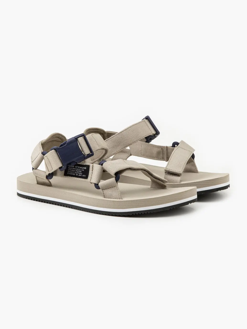 Men's Beige Solid Sandals 2
