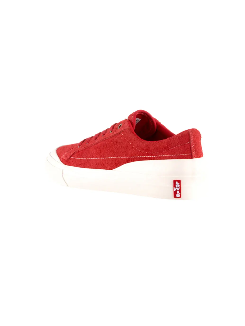 Men's Red & White Low Top Suede Casual Shoes 2