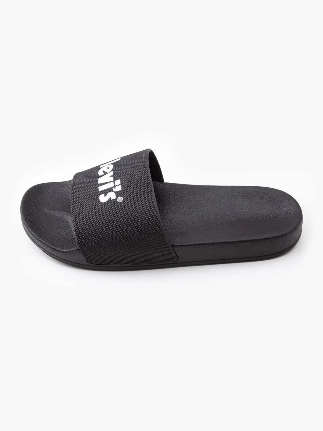 Men's Black Logo Printed Slides 1