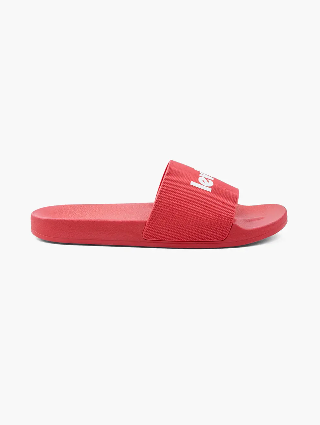 Men's Red Logo Printed Slides 1