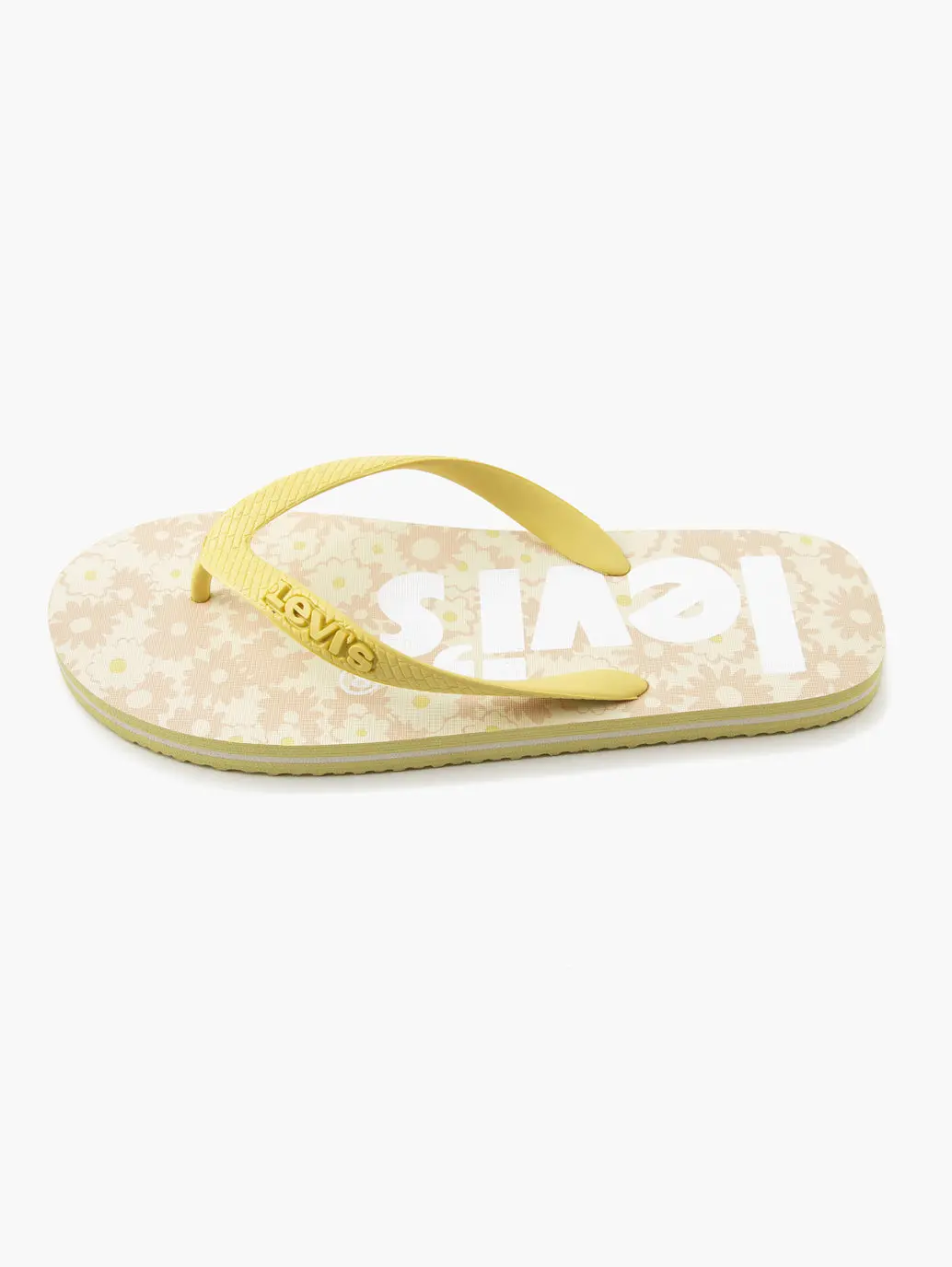 Men's Yellow Floral Printed Slides 1
