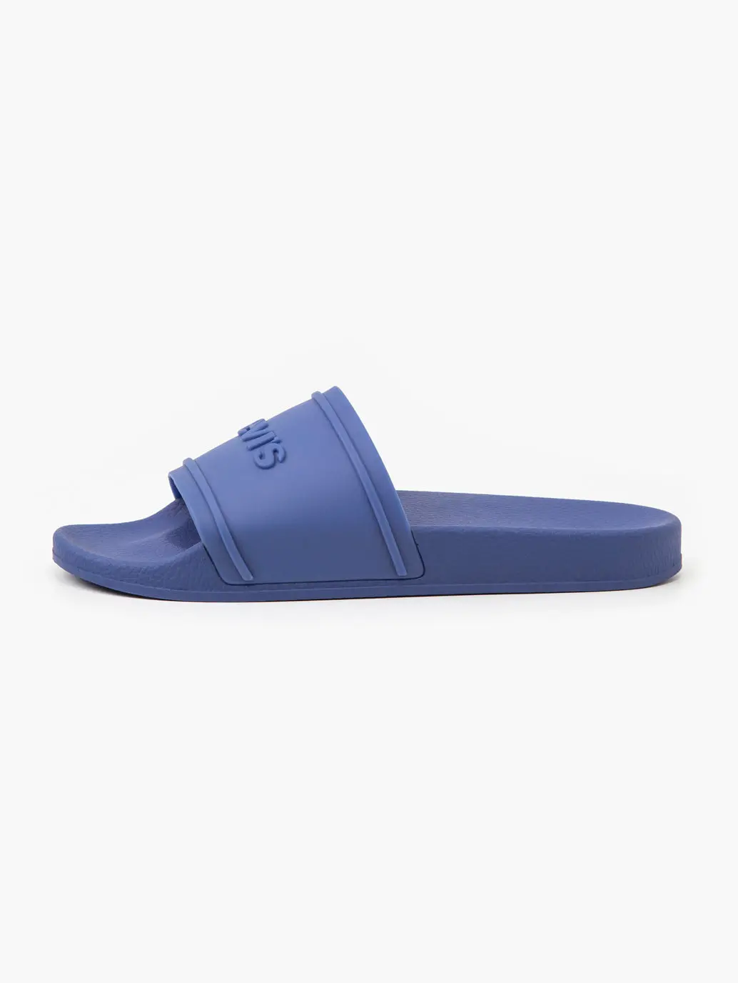 Men's Blue Debossed Silicon Logo Slides 1