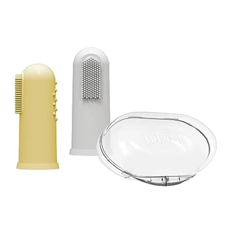 Silicone Finger Toothbrush With Case - 2 Pack 2