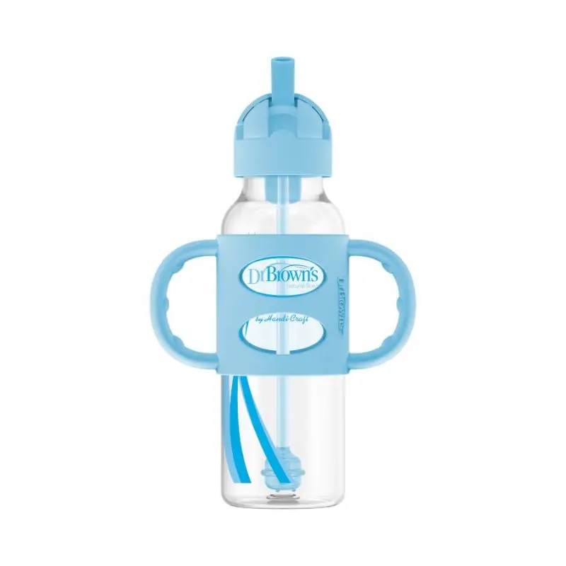 Milestones Narrow Sippy Straw Bottle With Silicone Handles 1