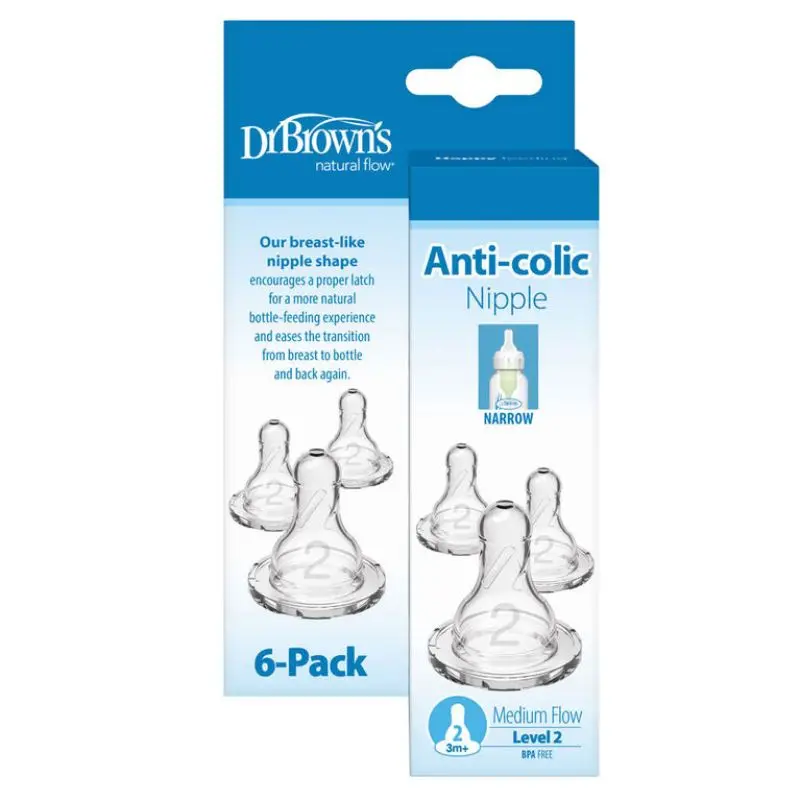 Silicone Narrow Nipples - 6 Pack 2