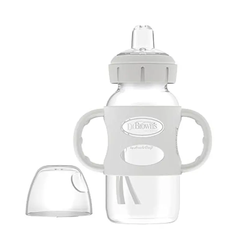 Milestones Wide-Neck Sippy Bottle With 100% Silicone Handles 1