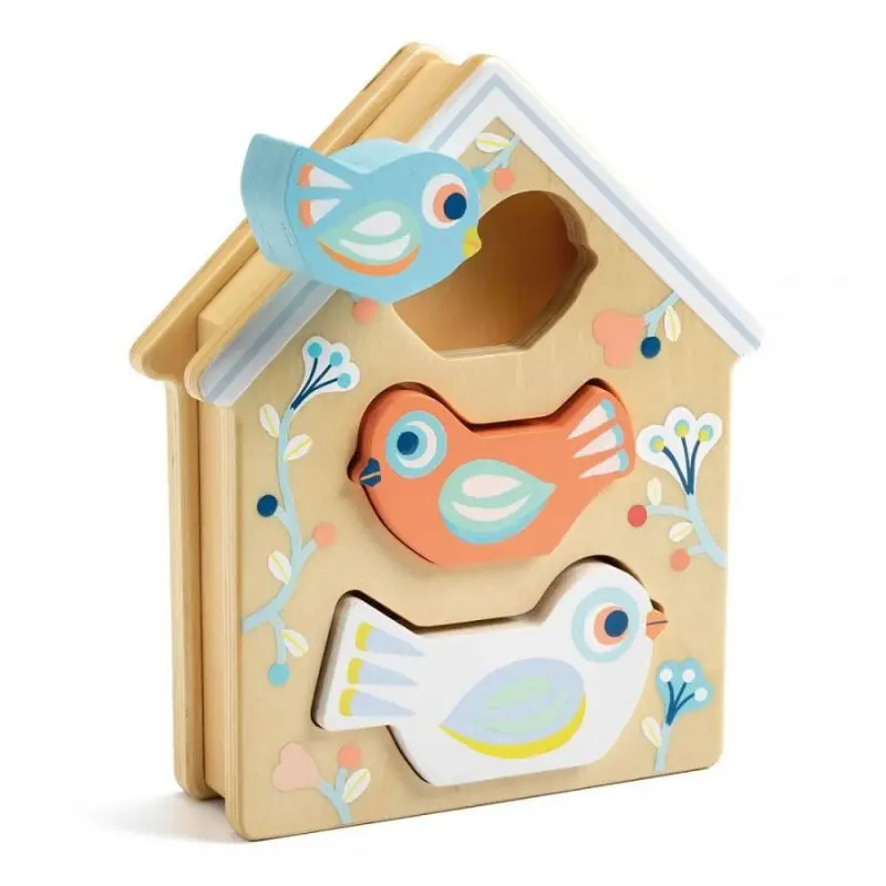 Baby Birdi Wooden Sorting Box And Stacking Birds 1