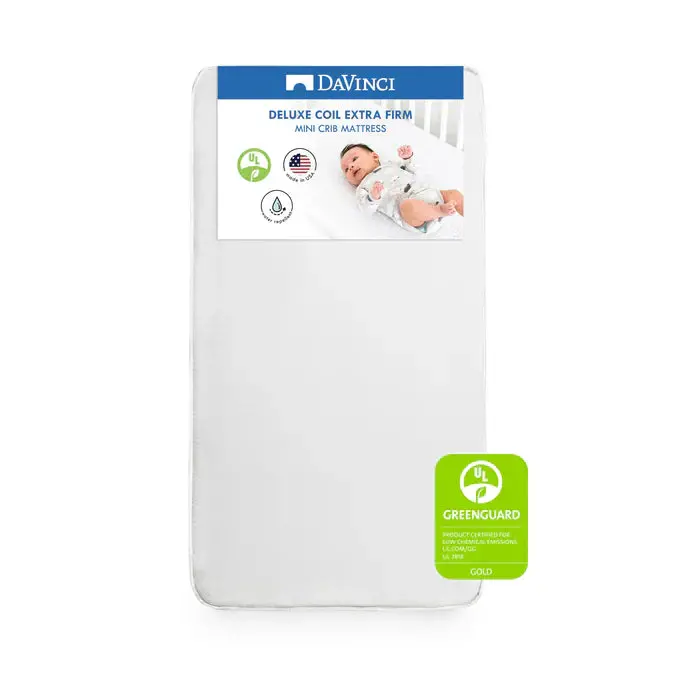 Deluxe Coil Extra Firm Mini Crib Mattress 1
