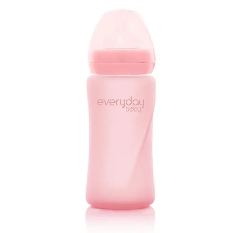 Glass Baby Bottle (240Ml) - Rose Pink 1