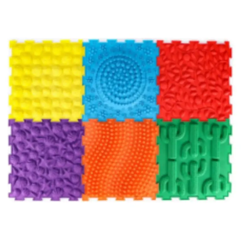 3D Locking Sensory Floor Tiles - Set Of 6 1