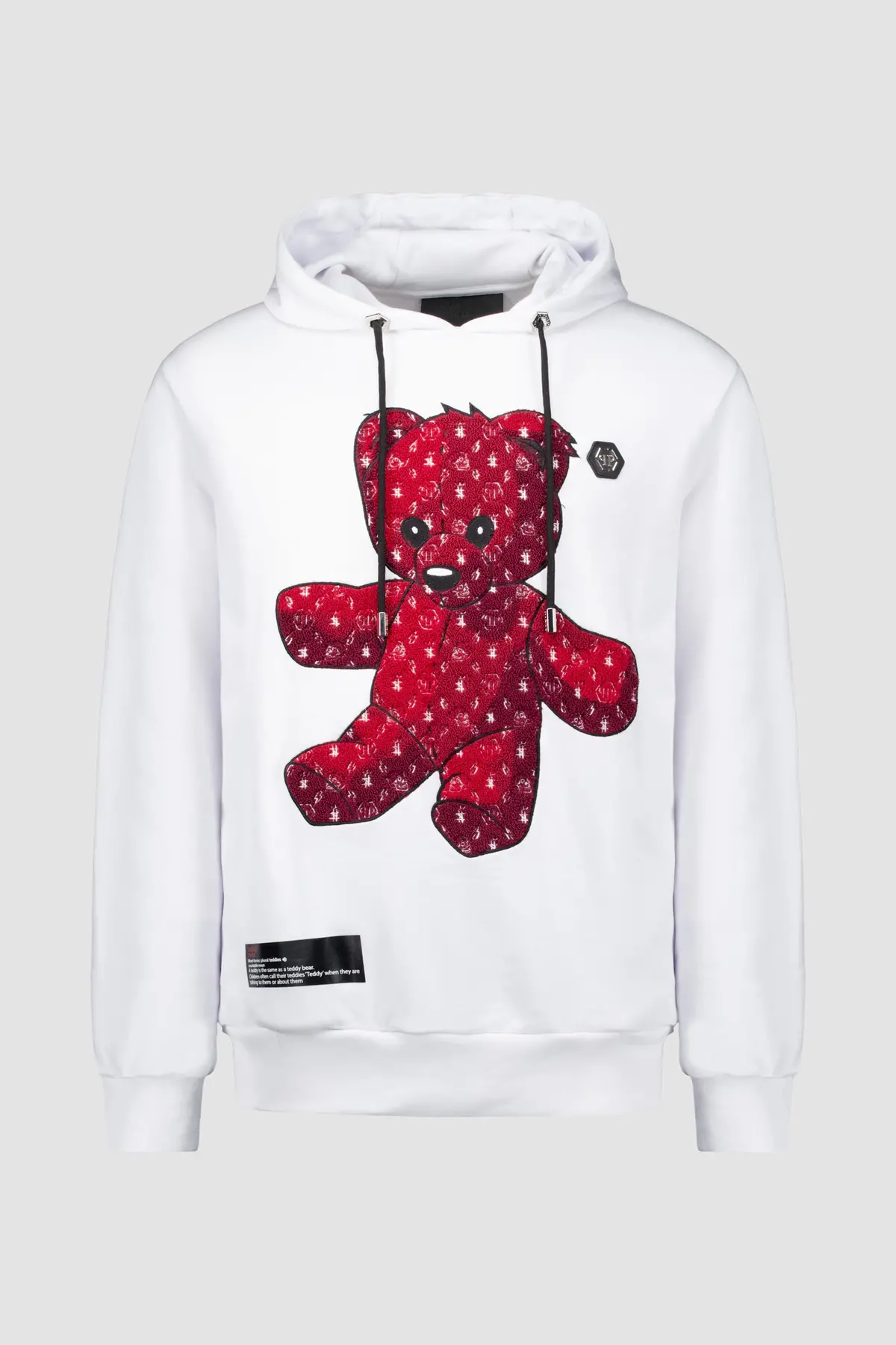 Philipp Plein White Teddy Bear Hoodie 1