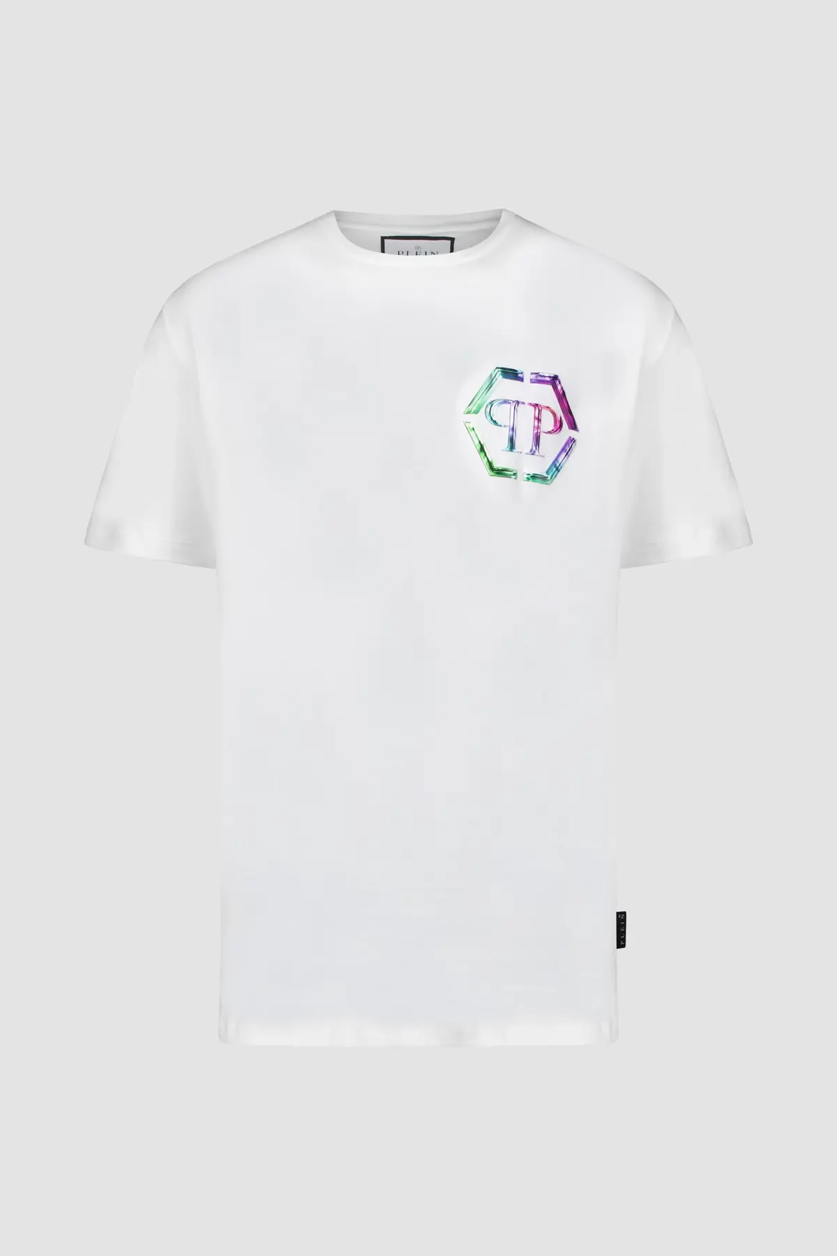 Philipp Plein White Round Neck Ss Pp Glass T-Shirt 1