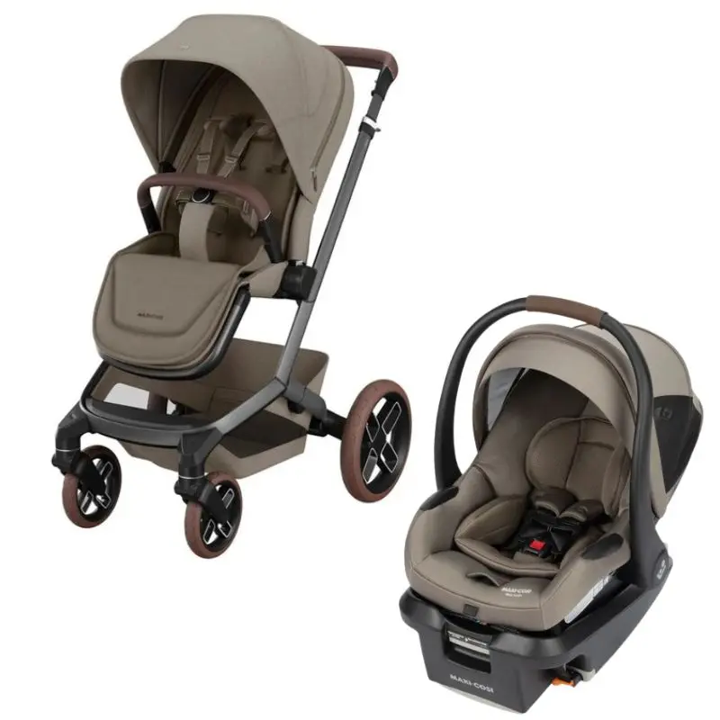 Fame Stroller + Mico Luxe Car Seat Travel System - Twillic Truffle 1