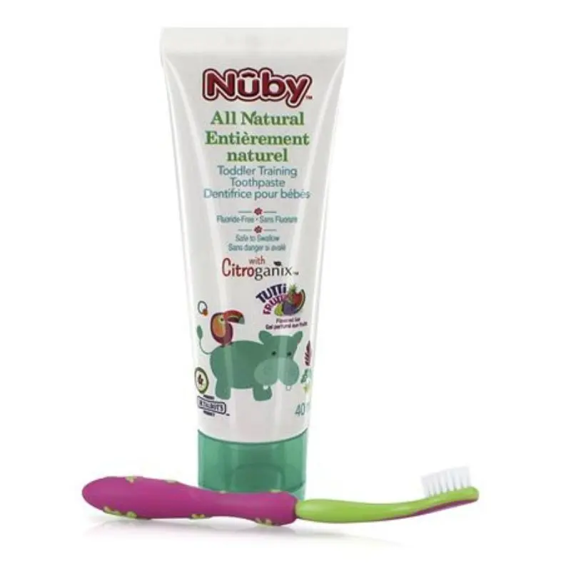 Toothpaste With Toddler Training Toothbrush 1