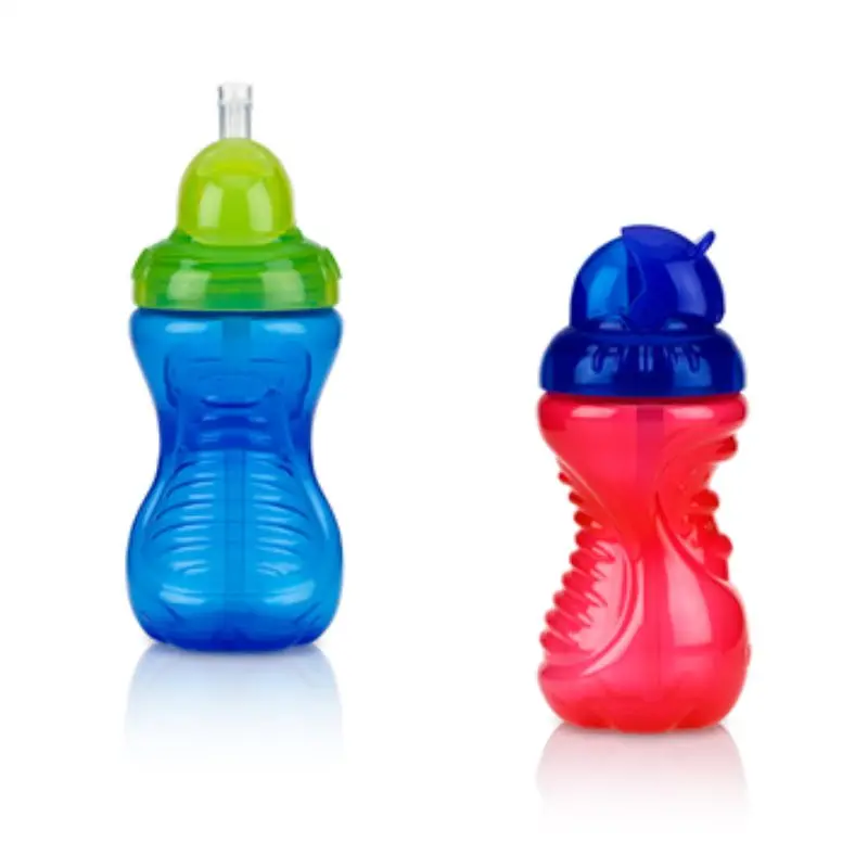 2-Pack Flip-It Soft Silicone Straw 10 Oz. Cup 1