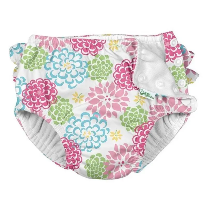 Ruffle Snap Reusable Absorbent Swim Diaper 1
