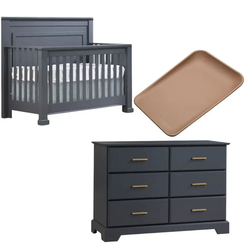 Taylor 5-In-1 Convertible Crib + Double Dresser Combo + Free Matty Baby Changer 39