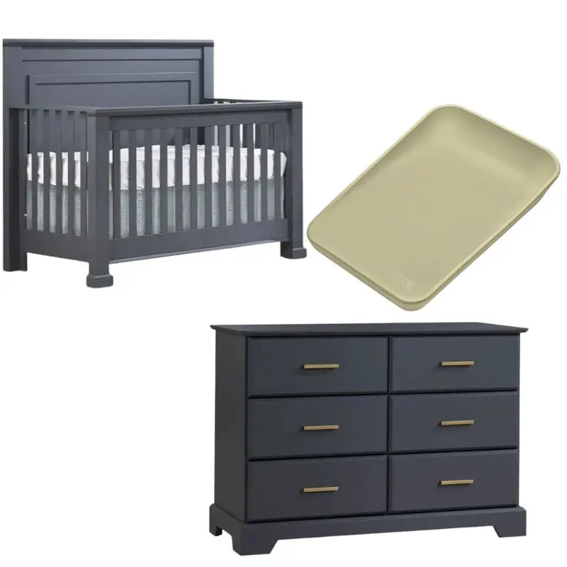 Taylor 5-In-1 Convertible Crib + Double Dresser Combo + Free Matty Baby Changer 40