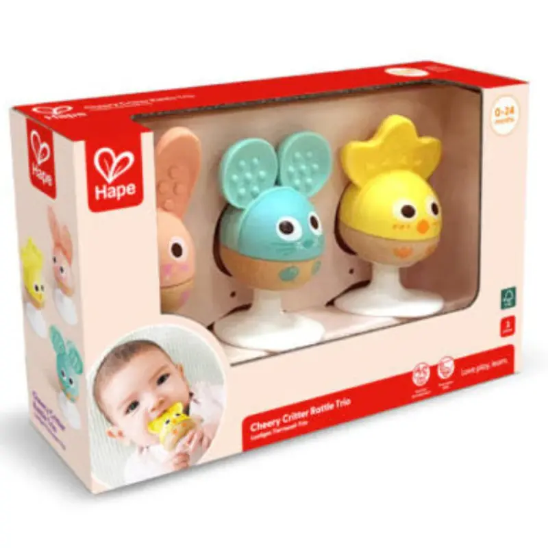 Cheery Critter Rattle Trio 1