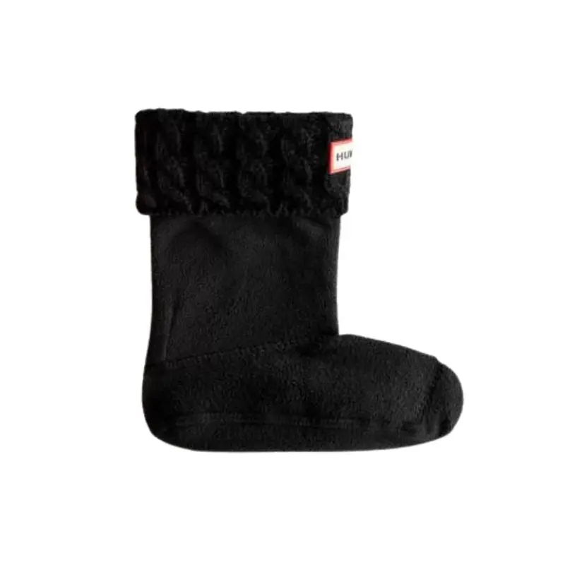 Kids 6 Stitch Cable Knitted Cuff Boot Socks 1
