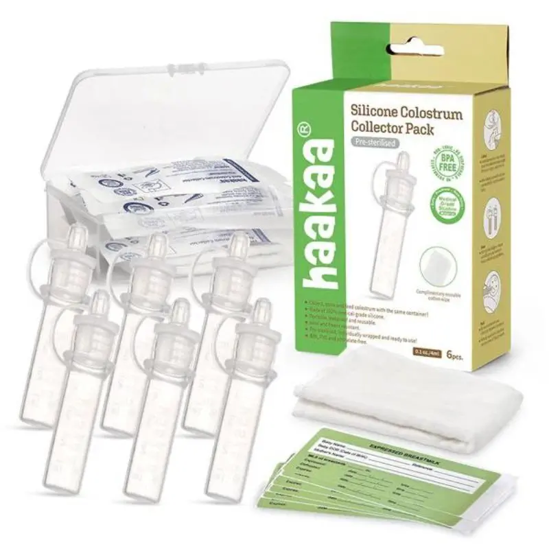 Pre-Sterilized Silicone Colostrum Collector Set 4Ml - 6 Pack 1
