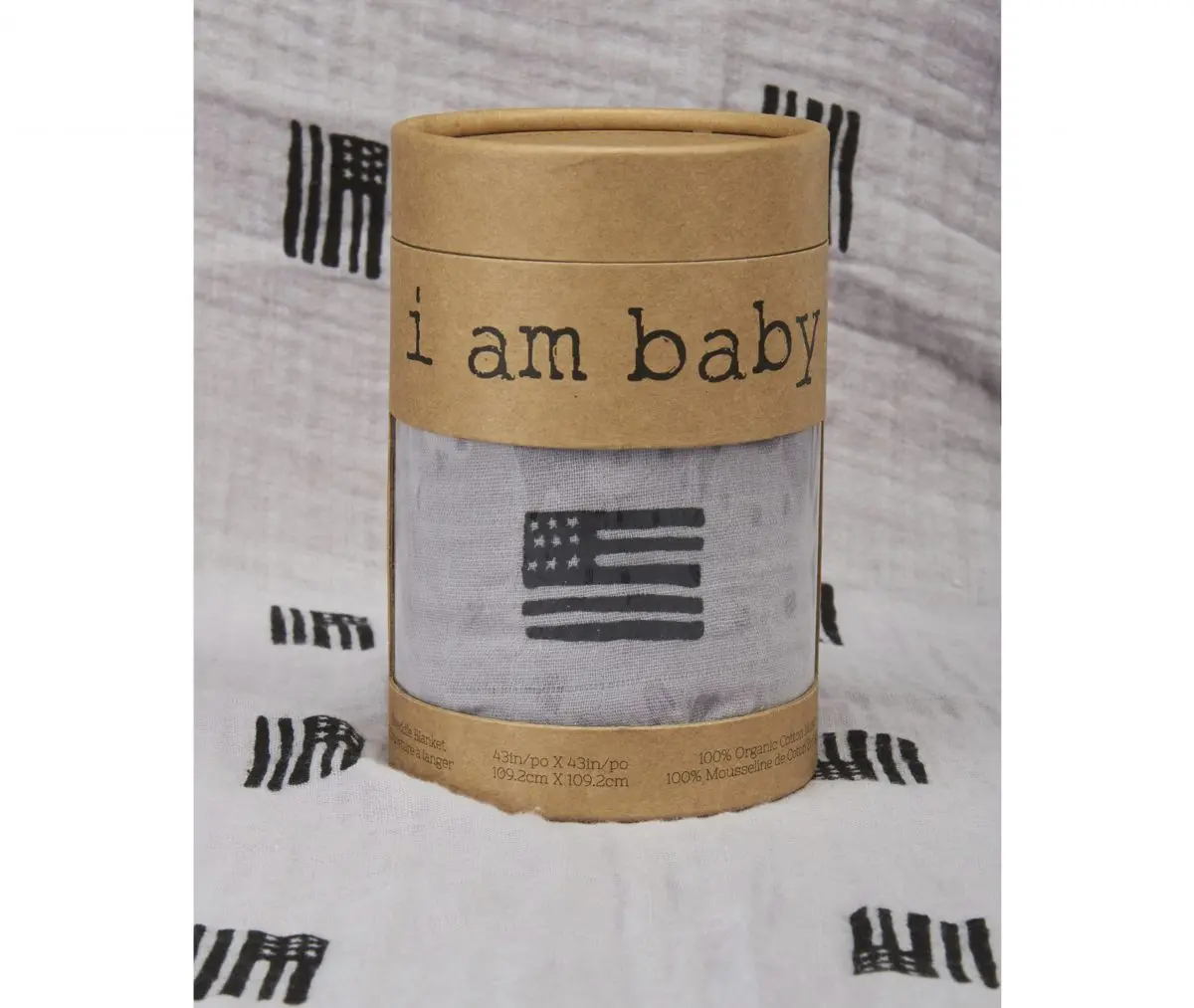 Muslin Swaddle - American Black/Grey 1