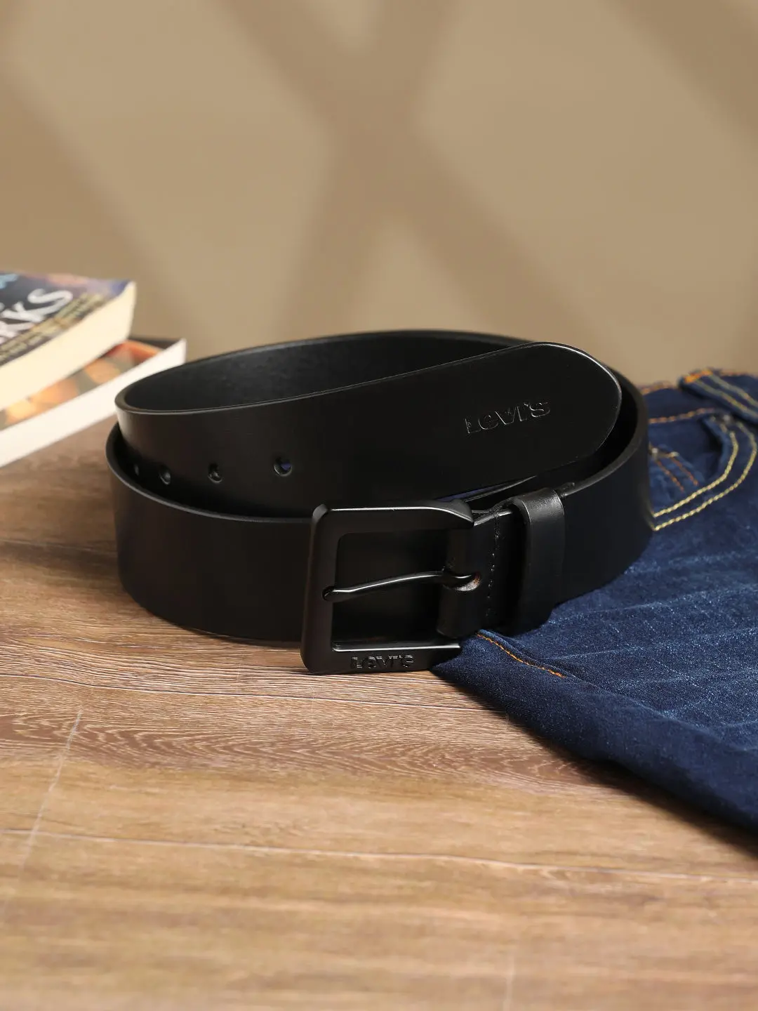 Men's Black Solid Belt 1
