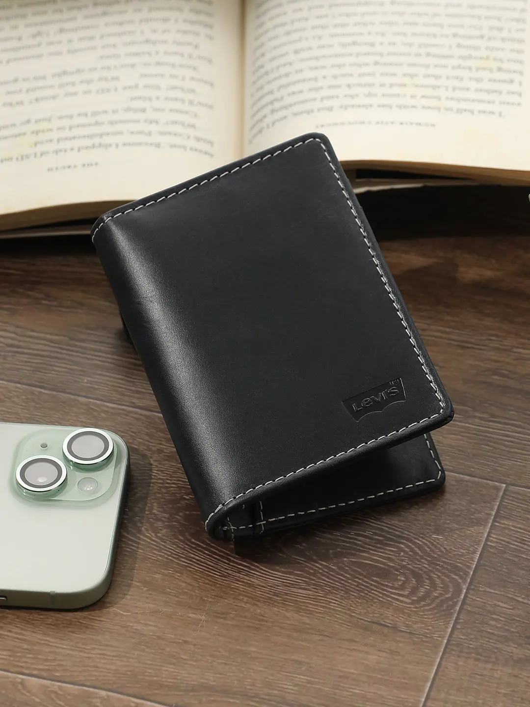 Men's Navy Solid Card Holder 1