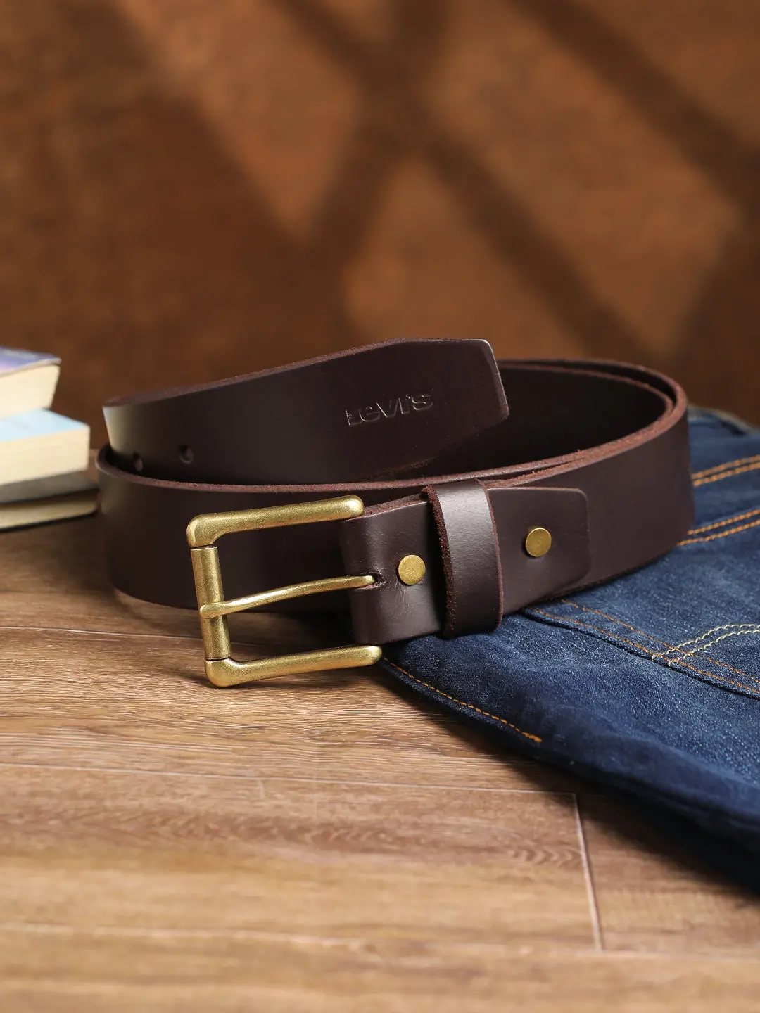 Men's Brown Solid Belt 1