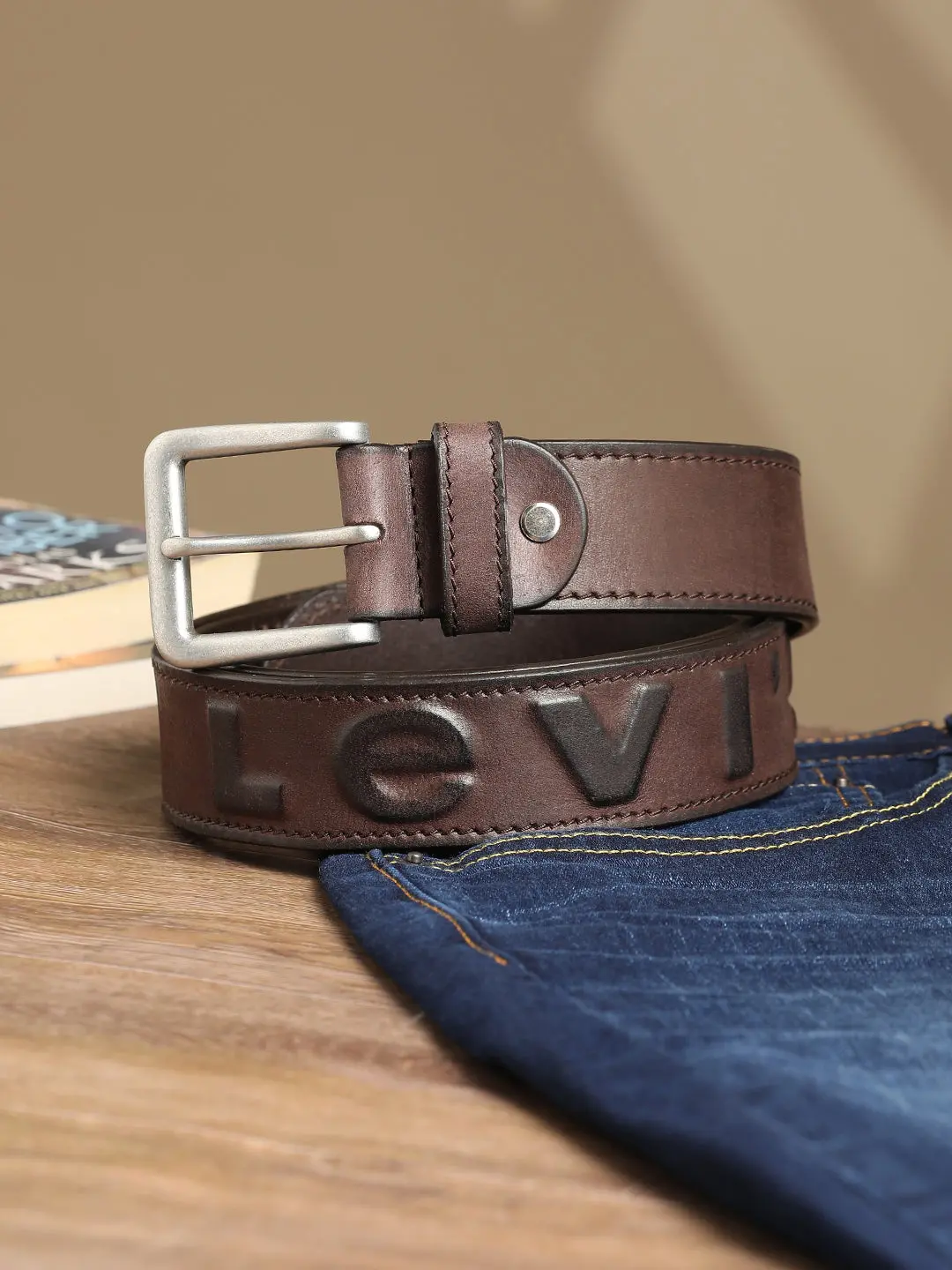 Men's Brown Textured Belt 1