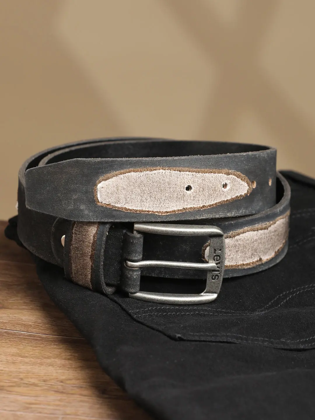 Men's Blue Textured Belt 2
