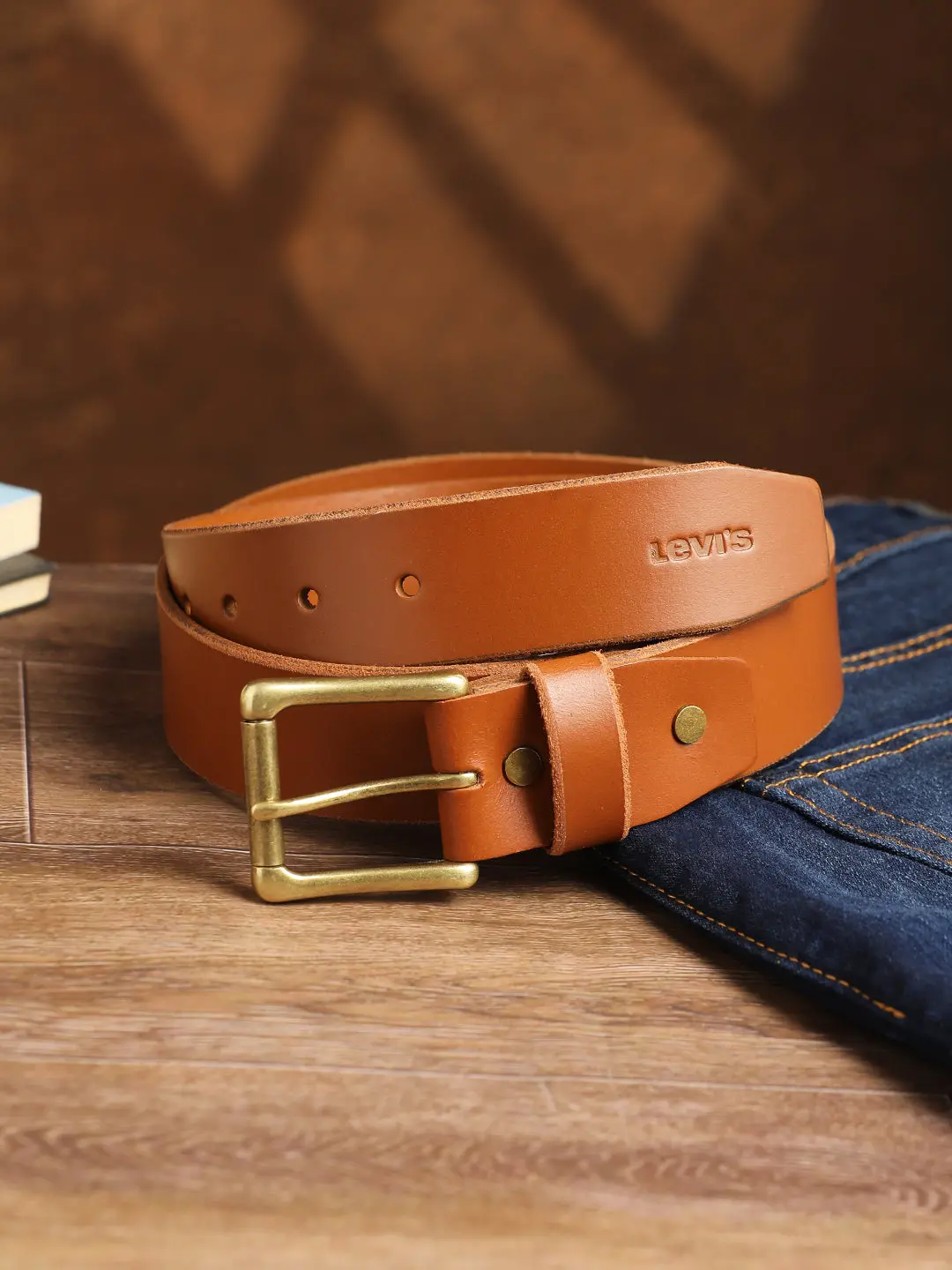 Men's Tan Solid Belt 1
