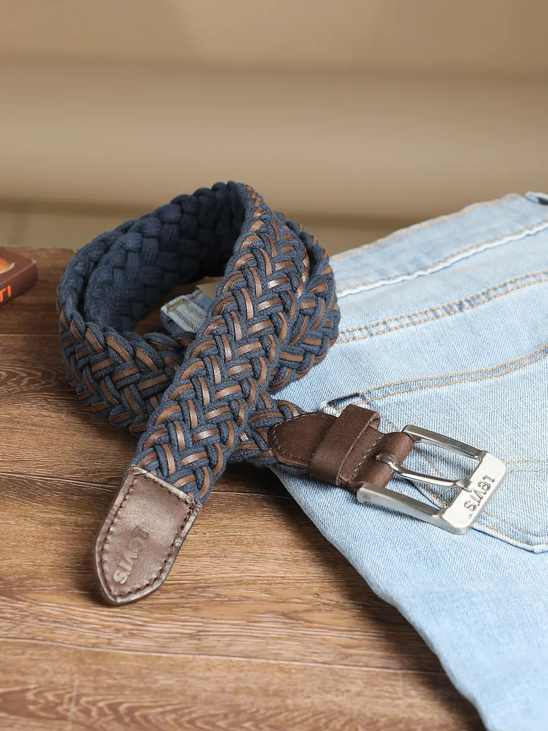 Men's Brown Textured Belt 1
