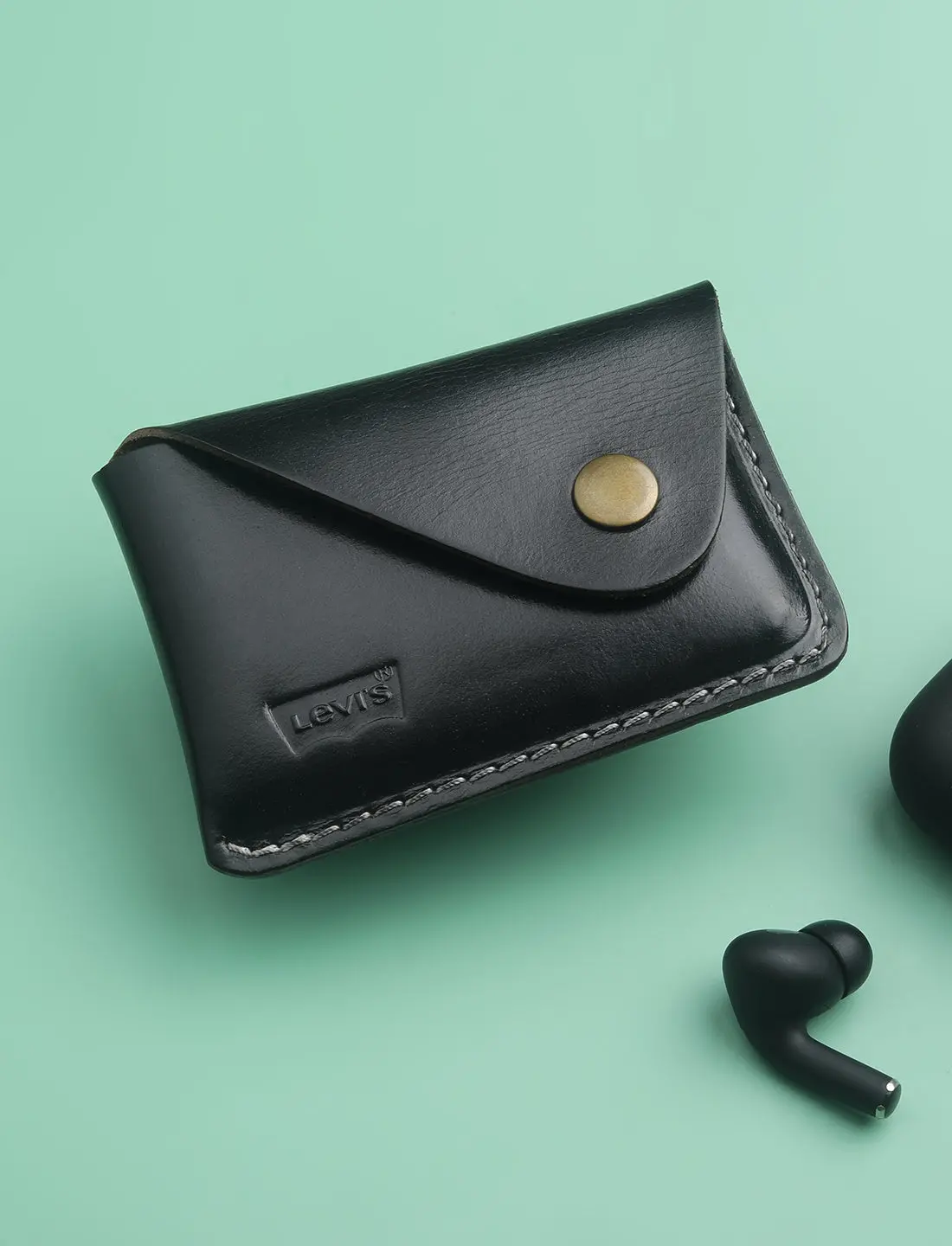 Men's Black Solid Card Holder 1