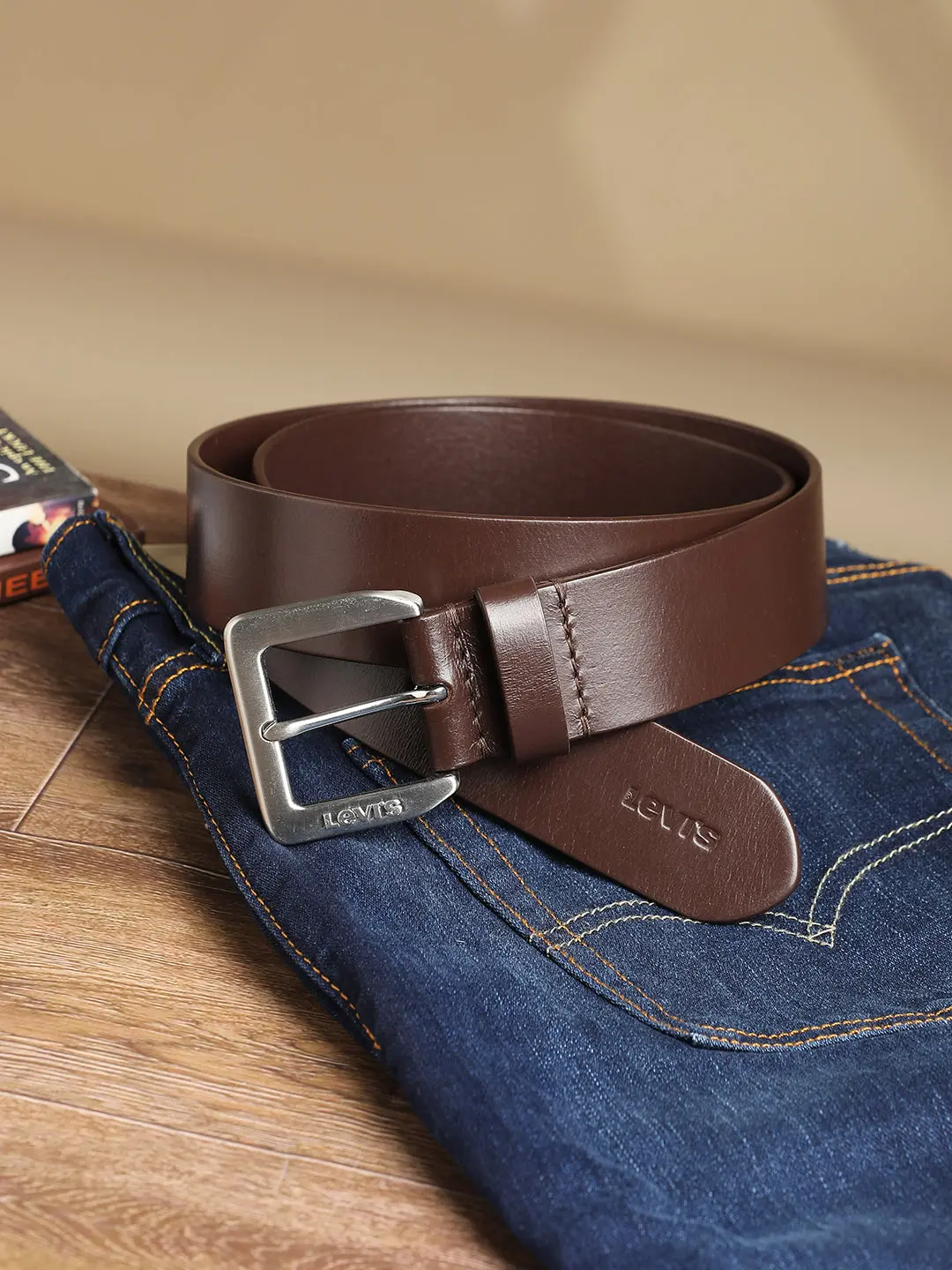 Men's Brown Solid Belt 1
