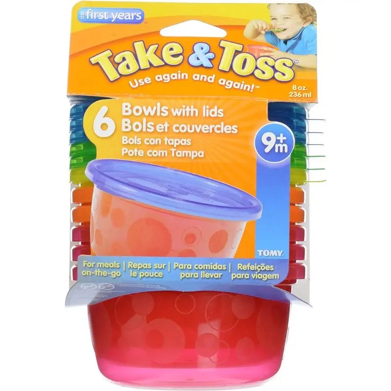 Take & Toss 8 Oz Bowls With Lids - 6 Pack 1
