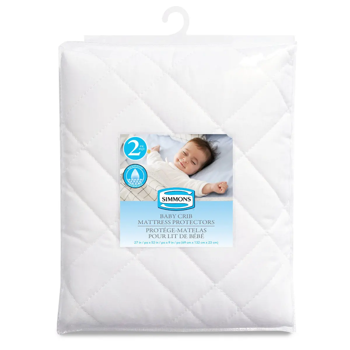 2 Pack Microfiber Crib Mattress Protectors 1