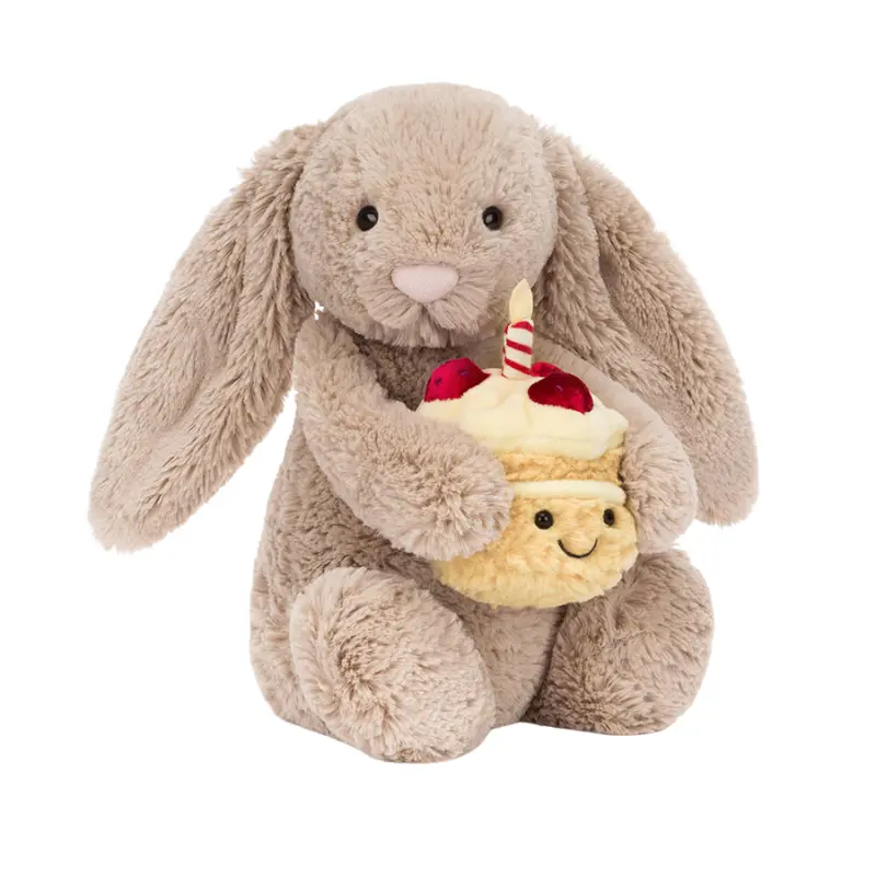 Bashful Beige Bunny Birthday Plush Toy 1