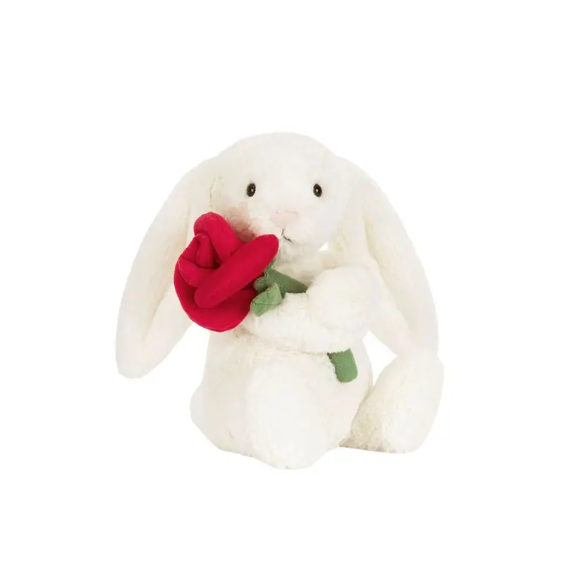 Cream Bunny With Rose 1