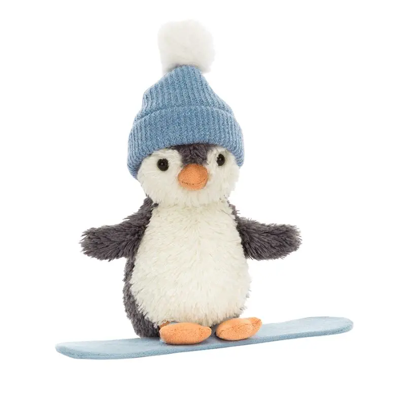 Peanut Penguin Snowboarding Plush Toy 1