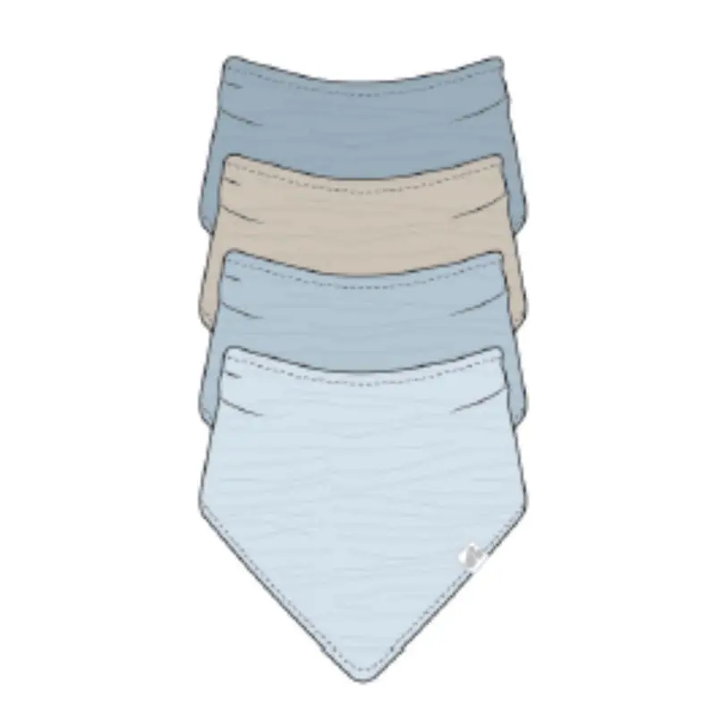 Muslin Bandana Bibs - 4 Pack 1