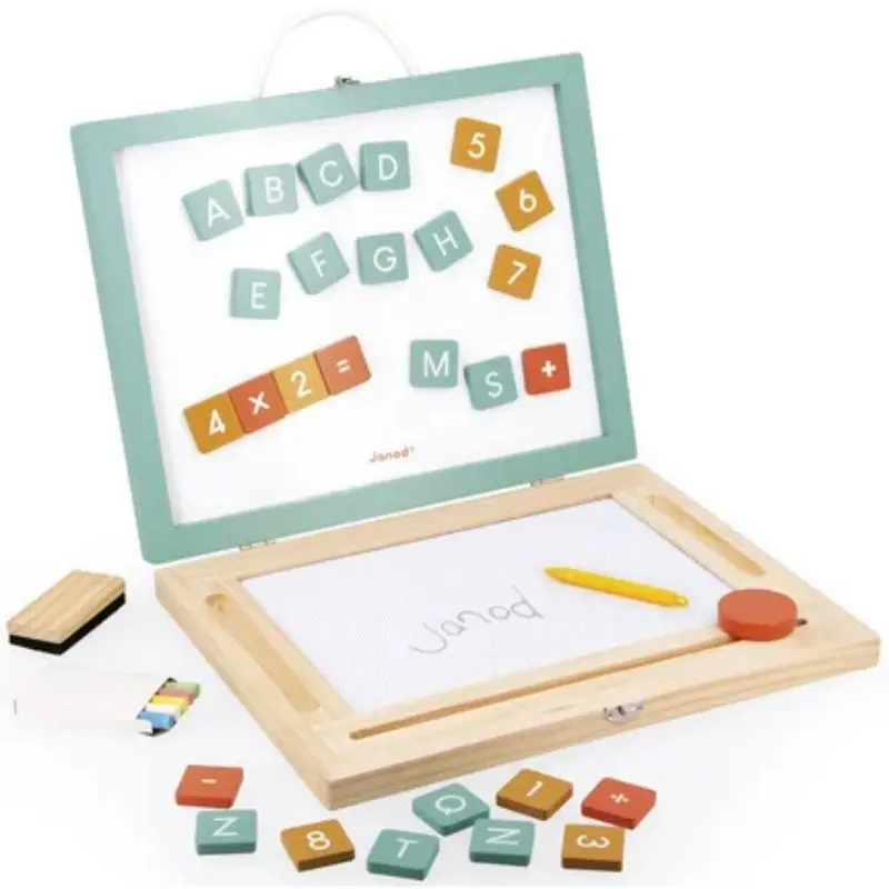 4-In-1 Portable Magnetic & Chalk Board 1