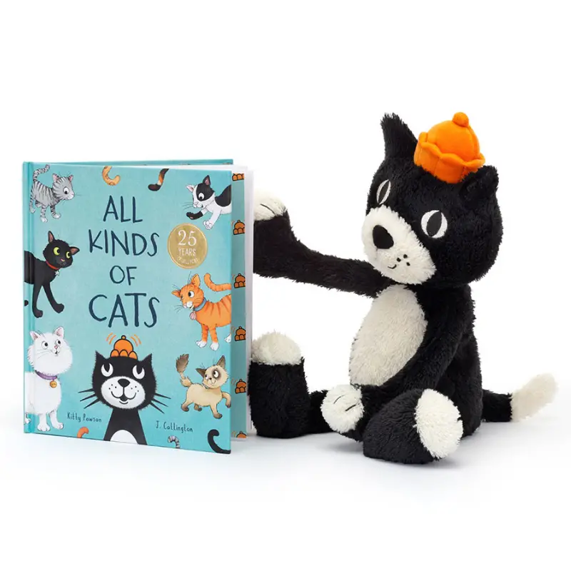 All Kinds Of Cats Book & Jellycat Jack Bundle 1