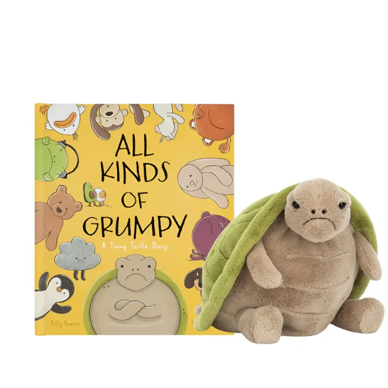 Timmy Turtle Plush & All Kinds Of Grumpy Book Bundle 1