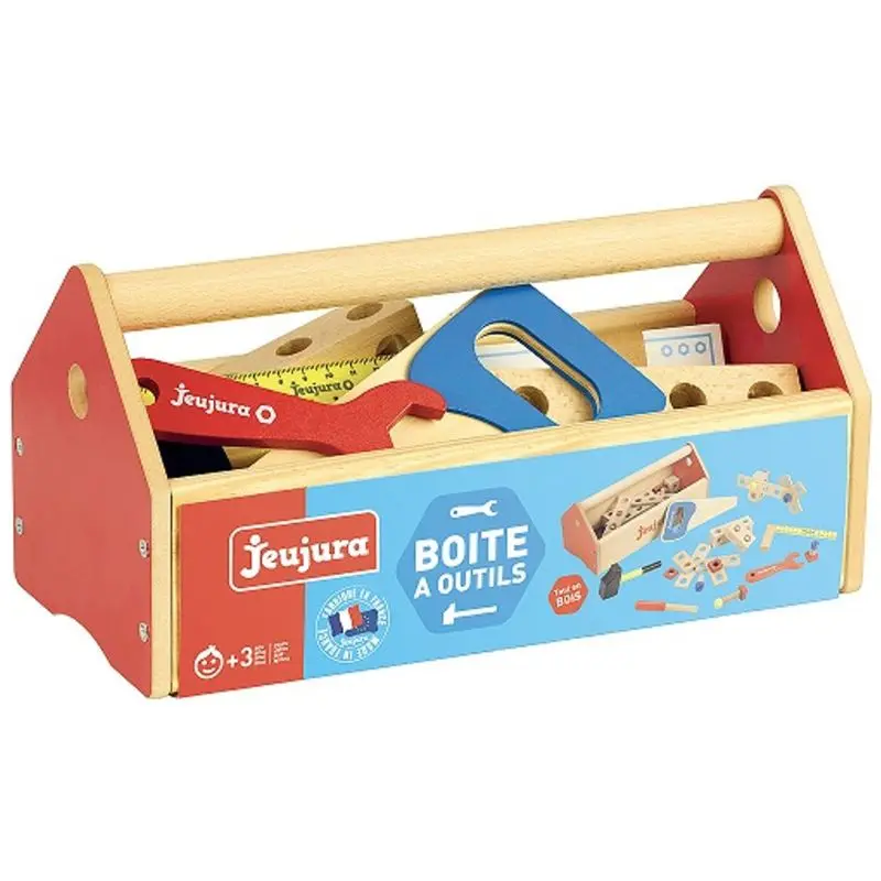 Wooden Tool Box With Tools 1